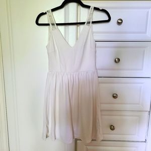 Zara White Summer Dress with Lace Detail